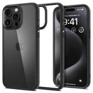 Ultra Hybrid Back Cover Case For iPhone 15 Pro Matte (Black)